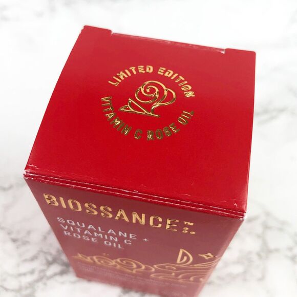 NIB Biossance Squalane + Vitamin C Rose Oil in Limited Edition Packaging - Picture 10 of 12